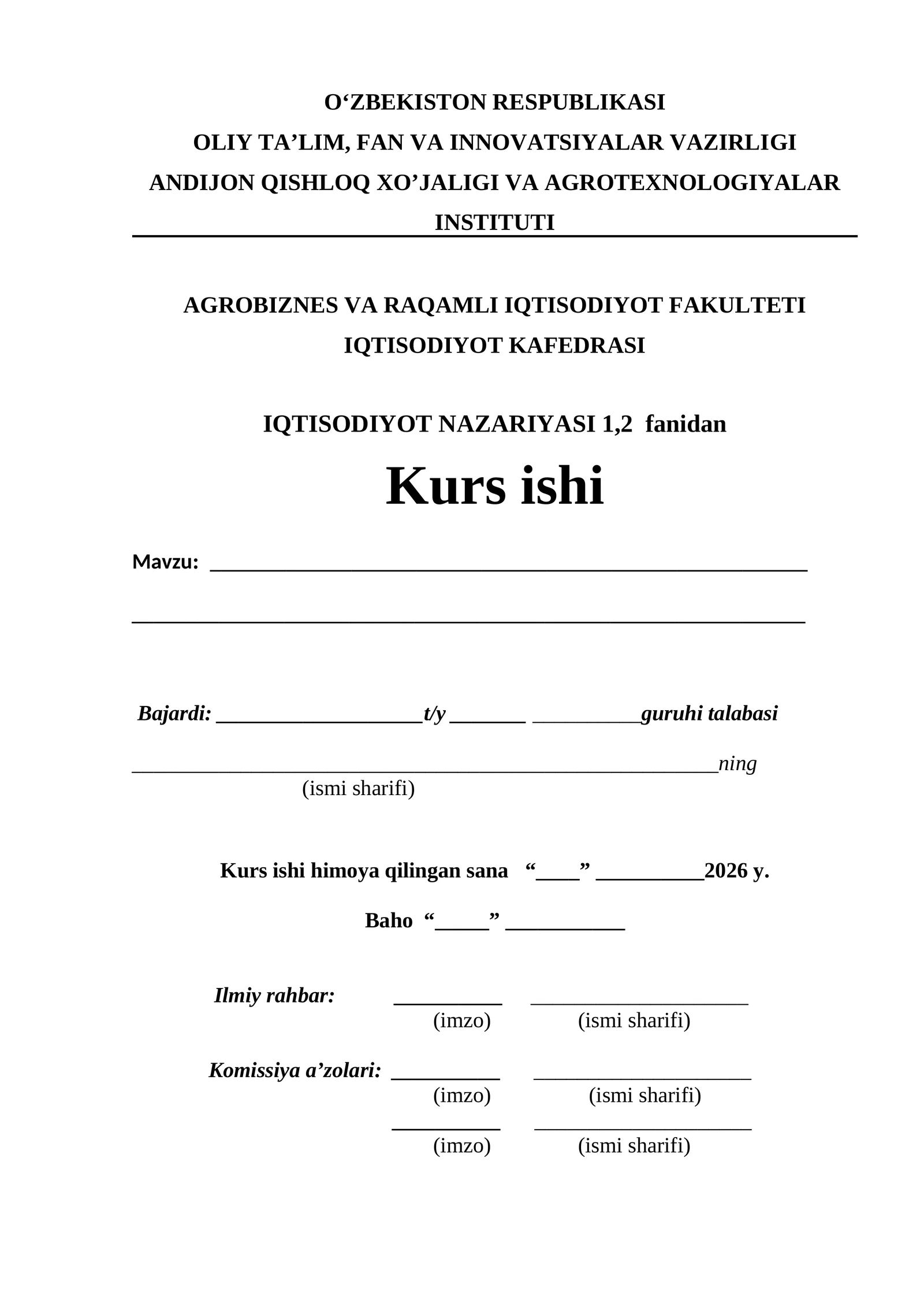 To'lov balansining mohiyati va tarkibi