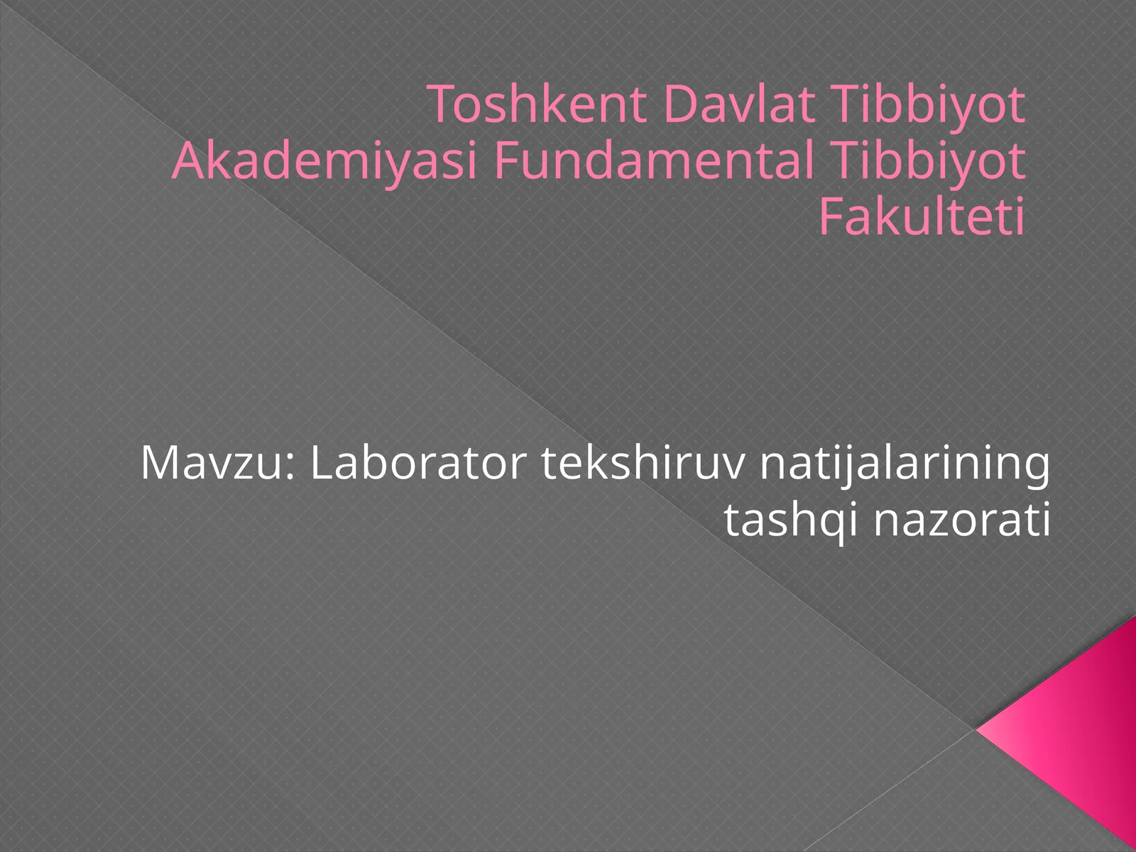 Tashqi nazorat nima?