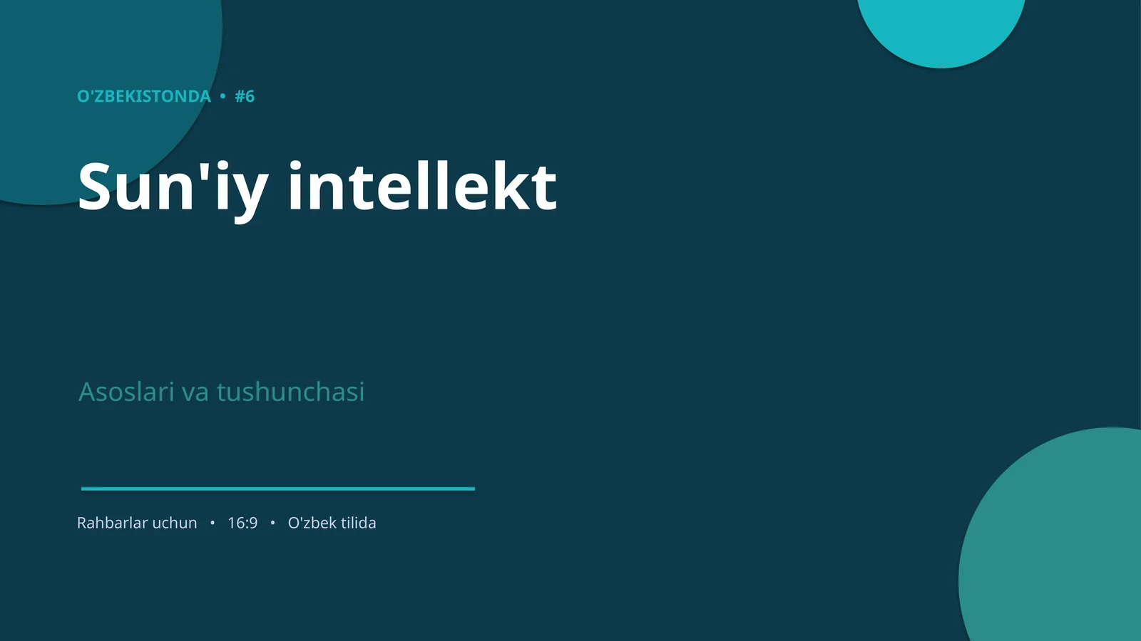 Sun'iy intellekt Asoslari va tushunchasi