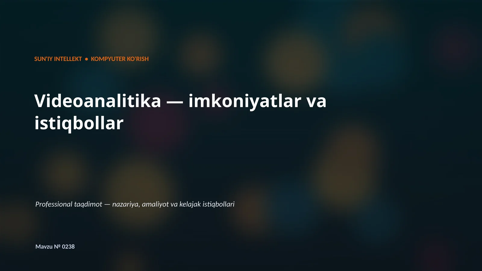 SUN'IY INTELLEKT VA KOMPYUTER KO'RISH