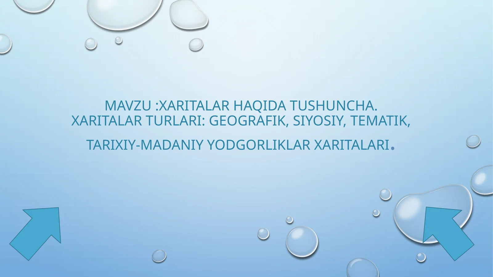 Xaritalar haqida tushuncha