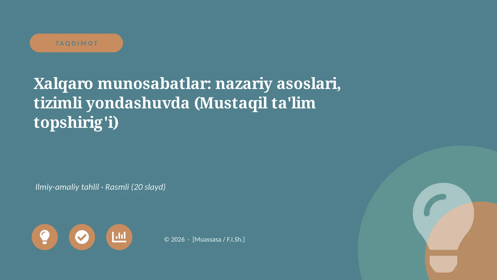 Xalqaro munosabatlar: nazariy asoslari, tizimli yondashuvda