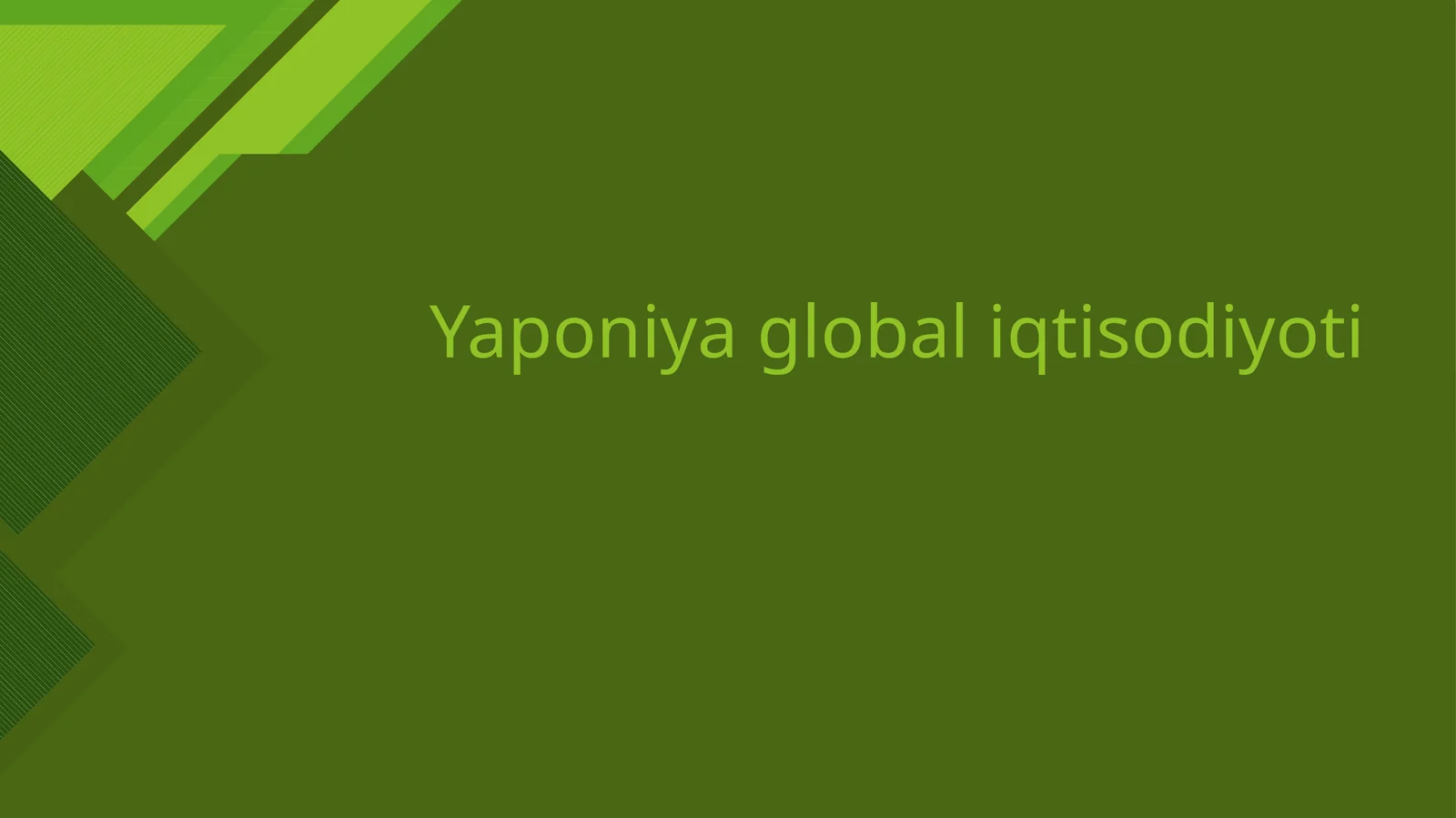 Yaponiyaglobaliqtisodiyoti