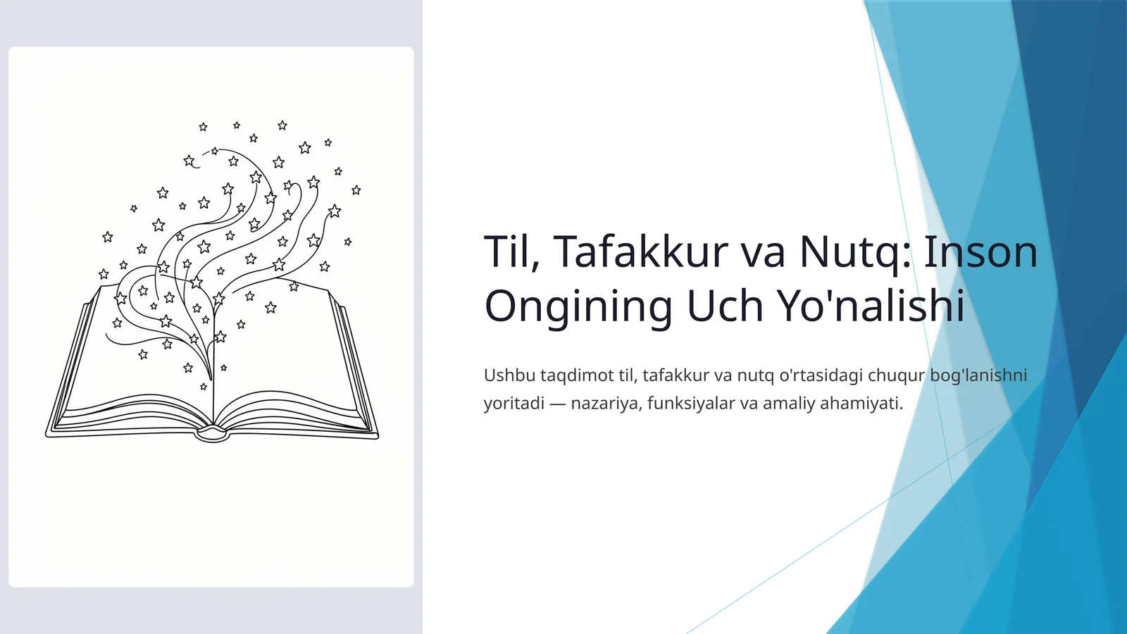 Til, Tafakkur va Nutq: Inson Ongining Uch Yo'nalishi