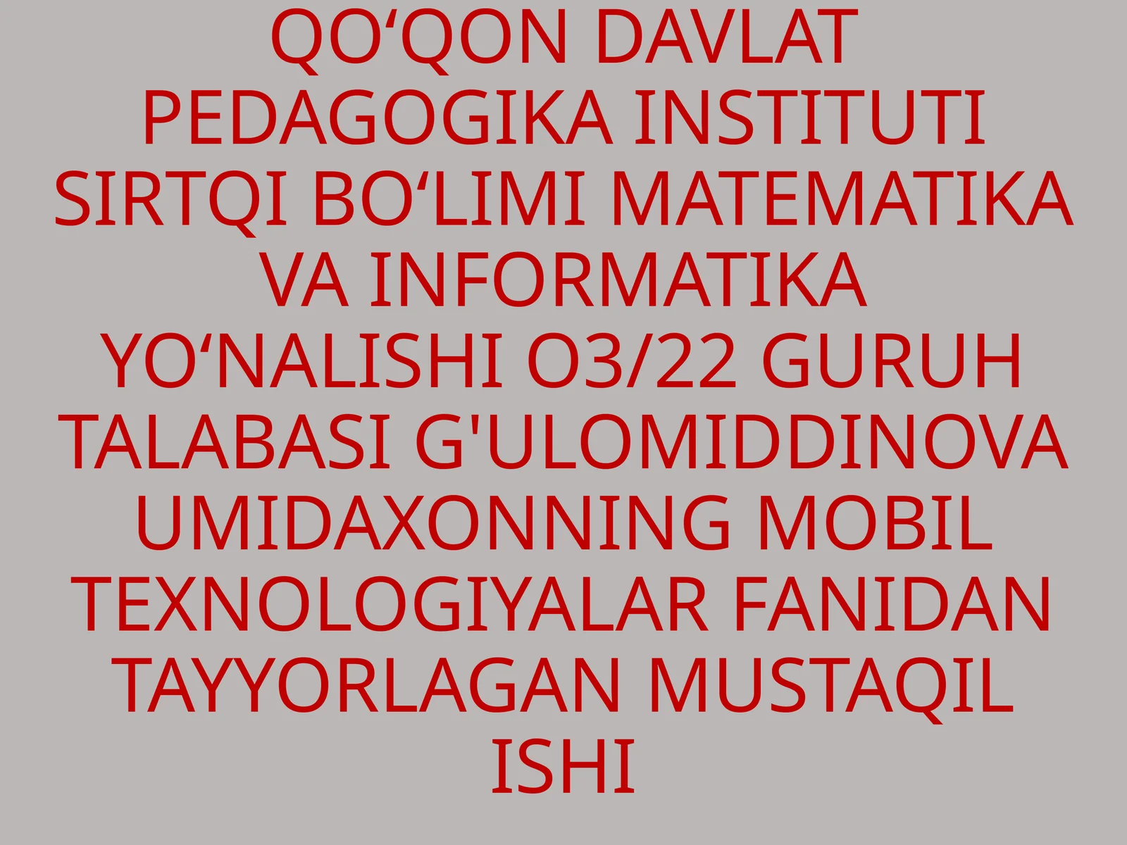 Thunkable tizimida mobil ilovalar yaratishga qo‘yilgan talablar turlari