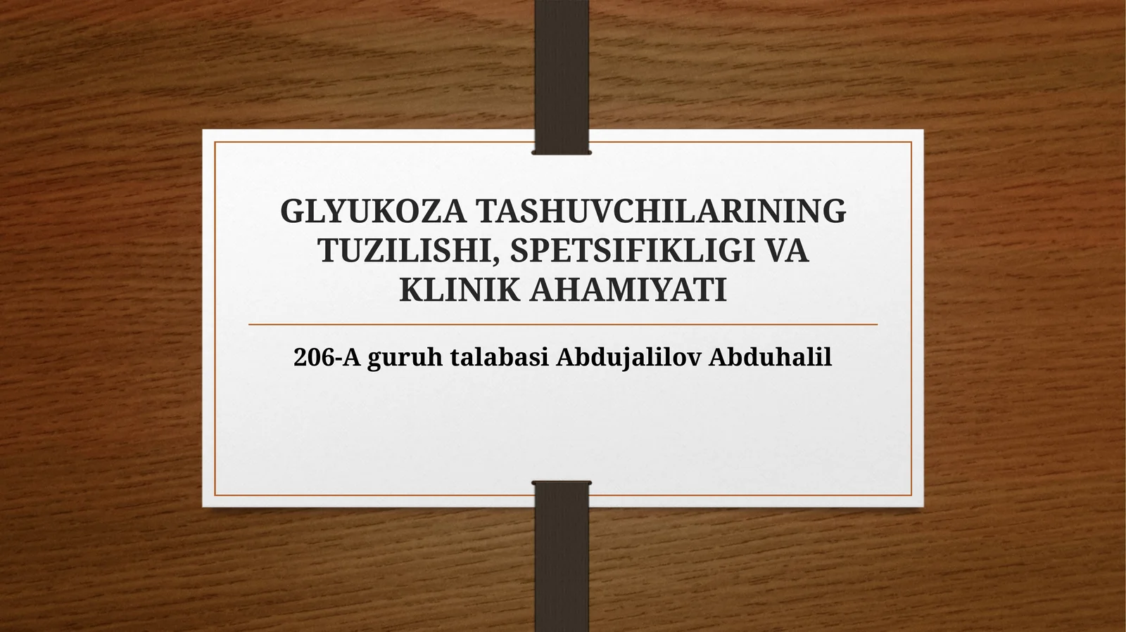 Biokimyodan prezentatsiya