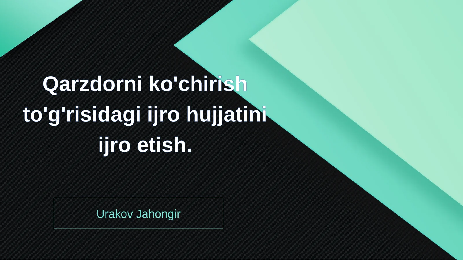 Qarzdorni ko'chirish to'g'risidagi ijro hujjati