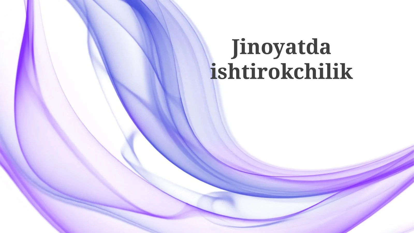 Jinoyatda ishtirokchilik