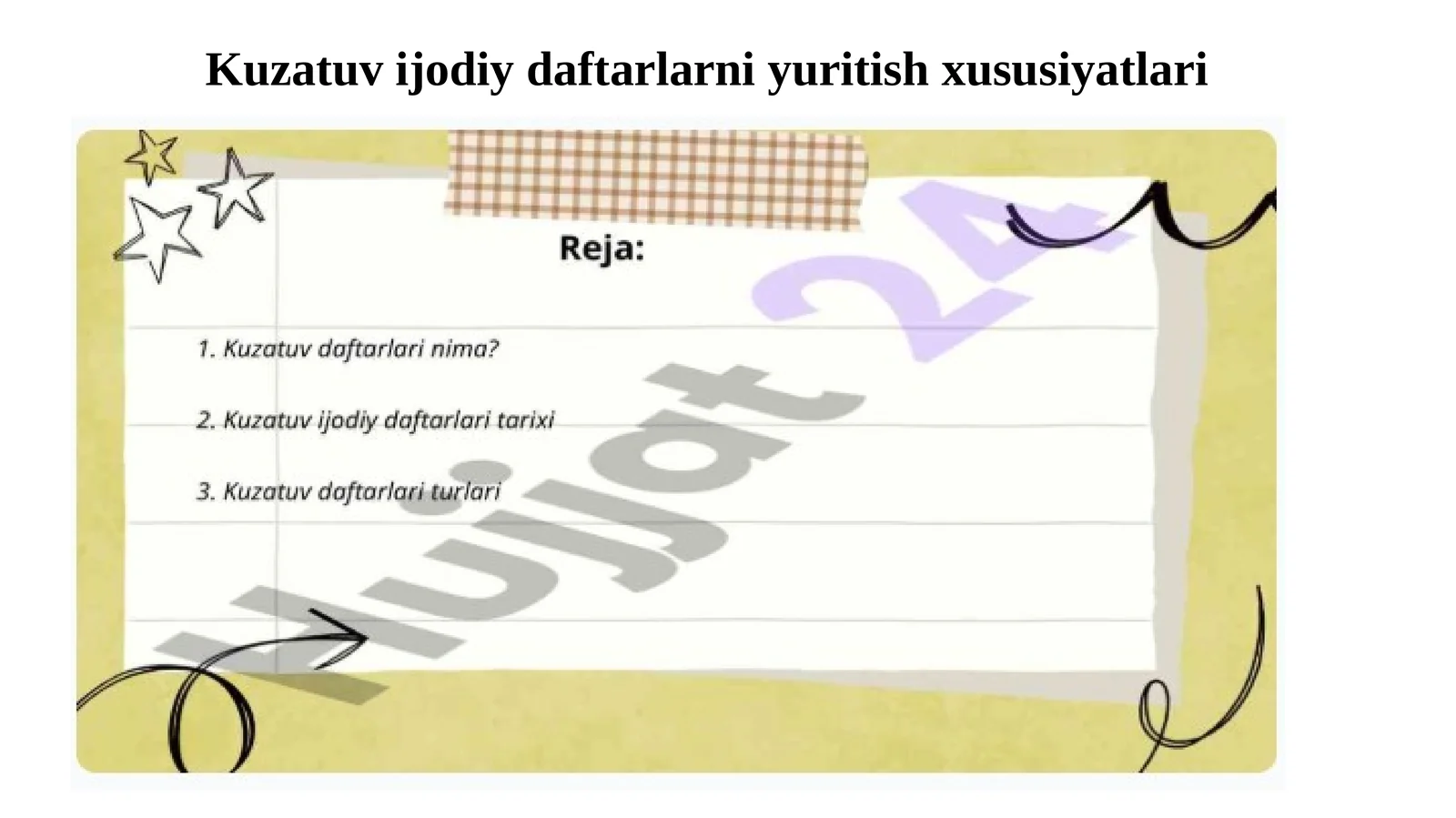 Kuzatuvijodiydaftarlarniyuritishxususiyatlari
