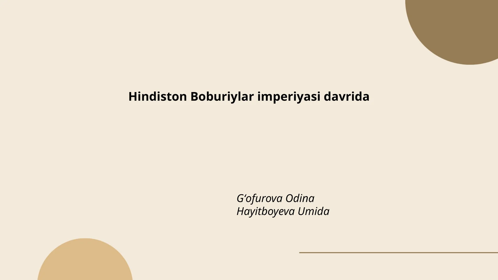 Boburiylar imperiyasi davrida