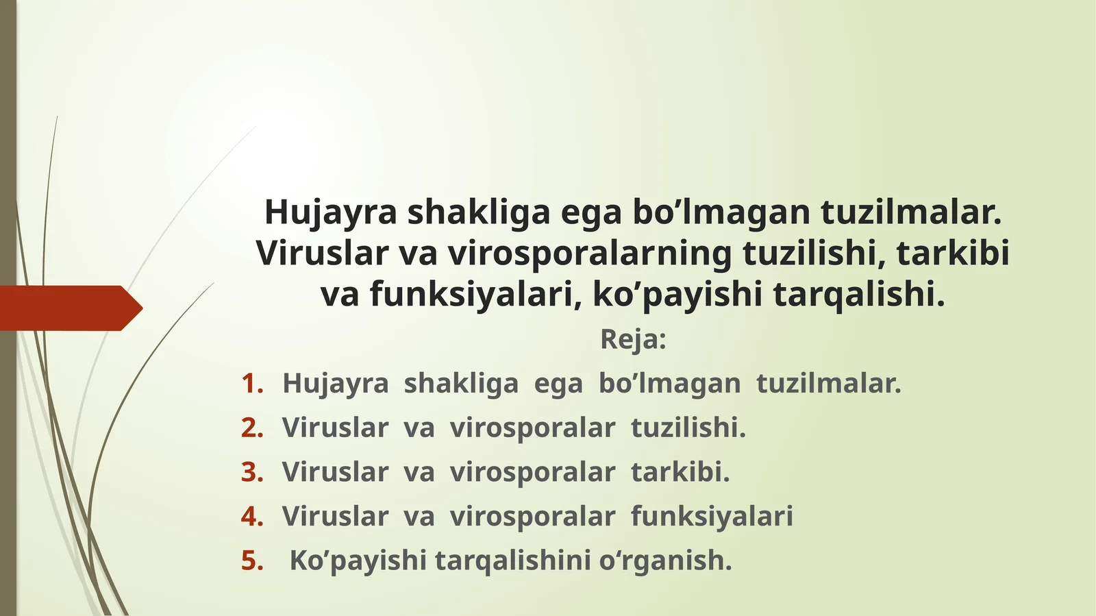 Viruslar va virosporalar tuzilishi