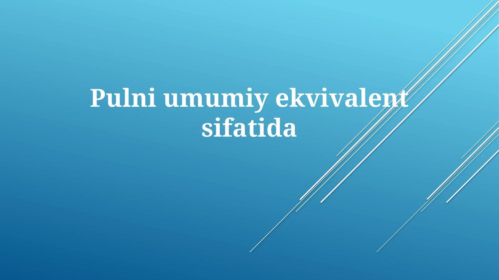 Pulniumumiyekvivalentsifatida