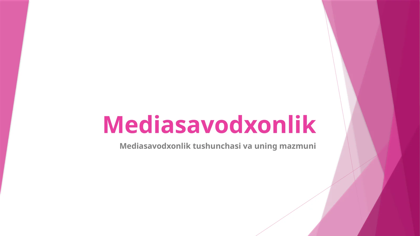 Mediasavodxonlik