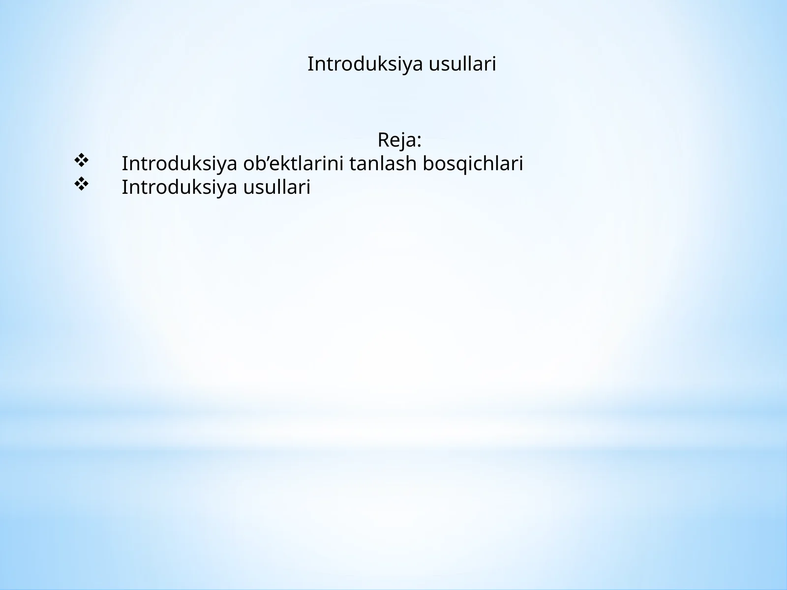 Introduksiya usullari