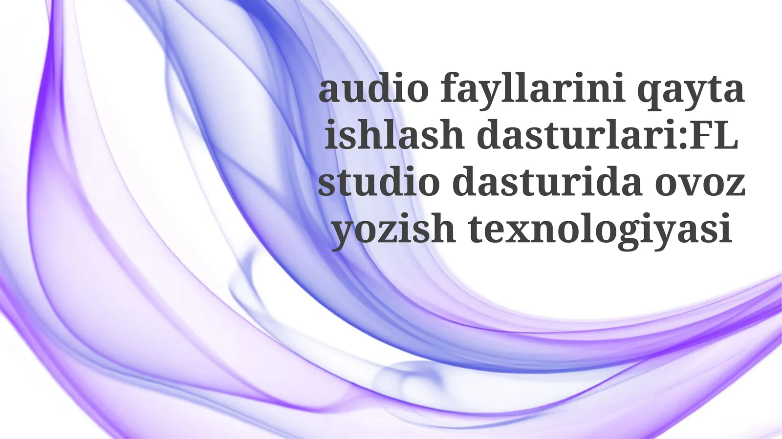 FL studiodasturida ovozyozishtexnologiyasi