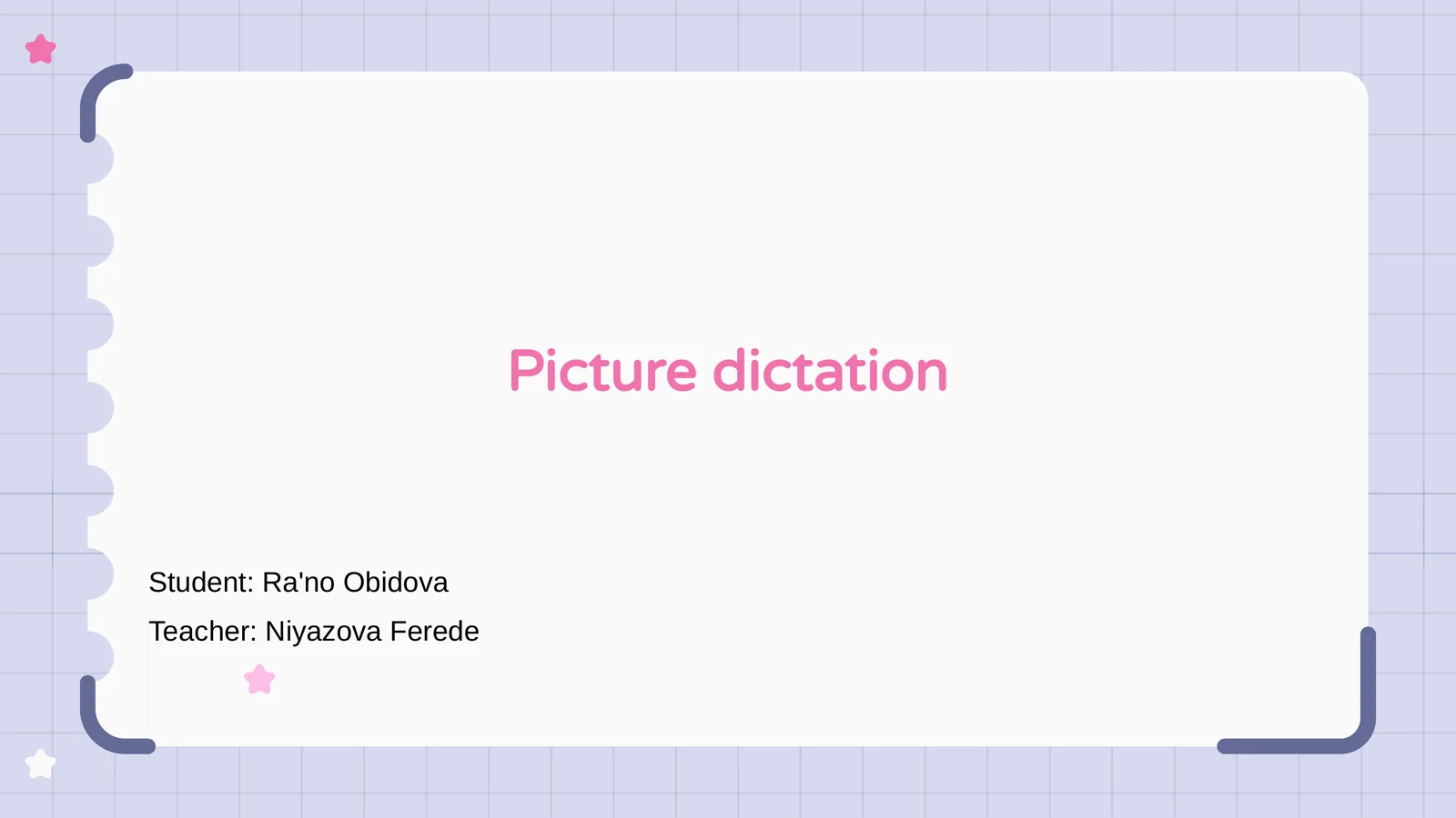 Picture dictation