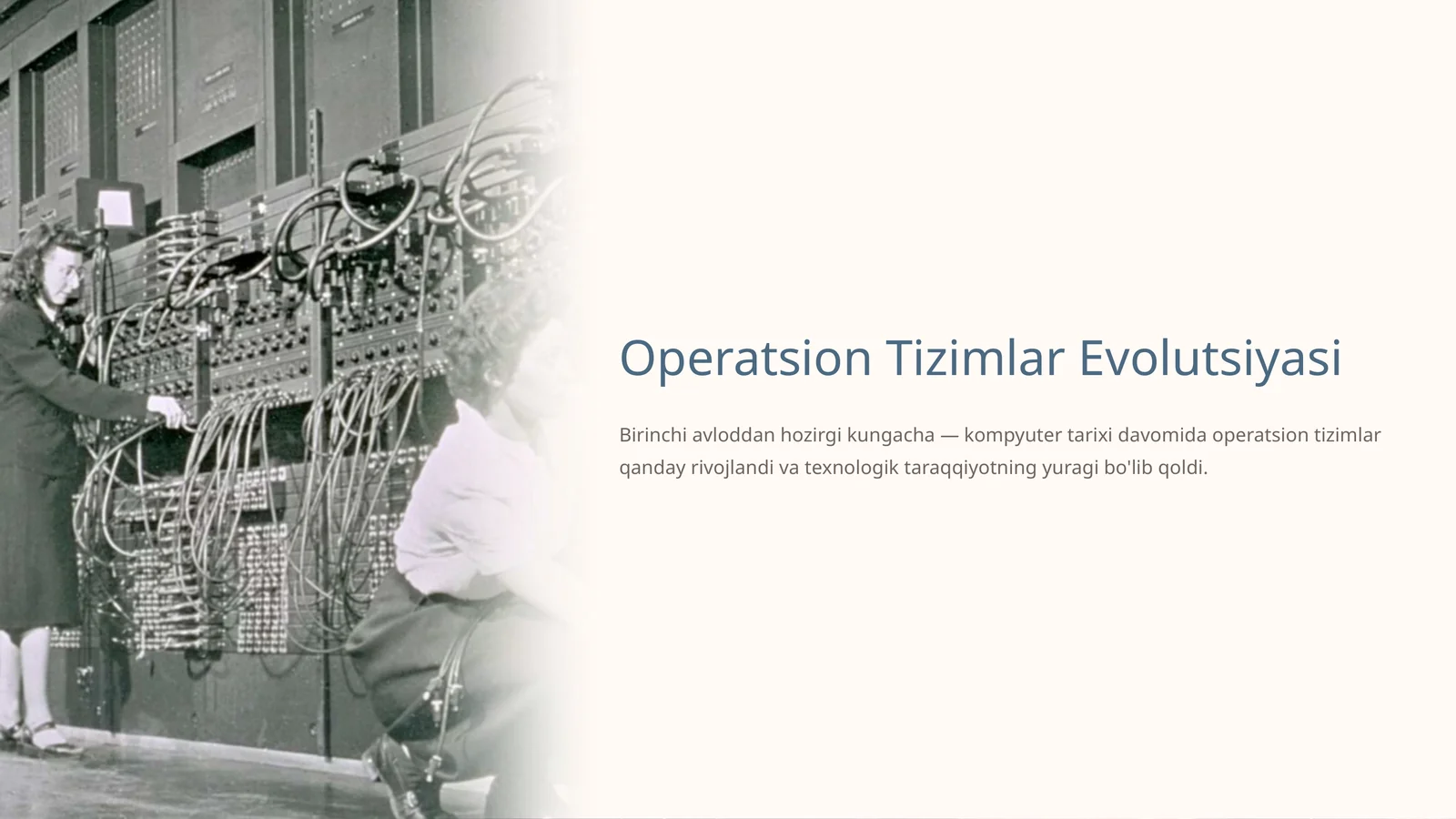 Operatsion Tizimlar Evolutsiyasi