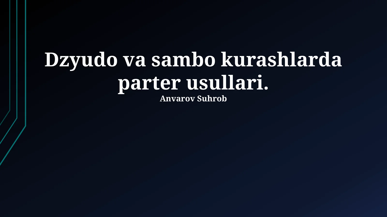 Dzyudo va sambo kurashlarda parter usullari