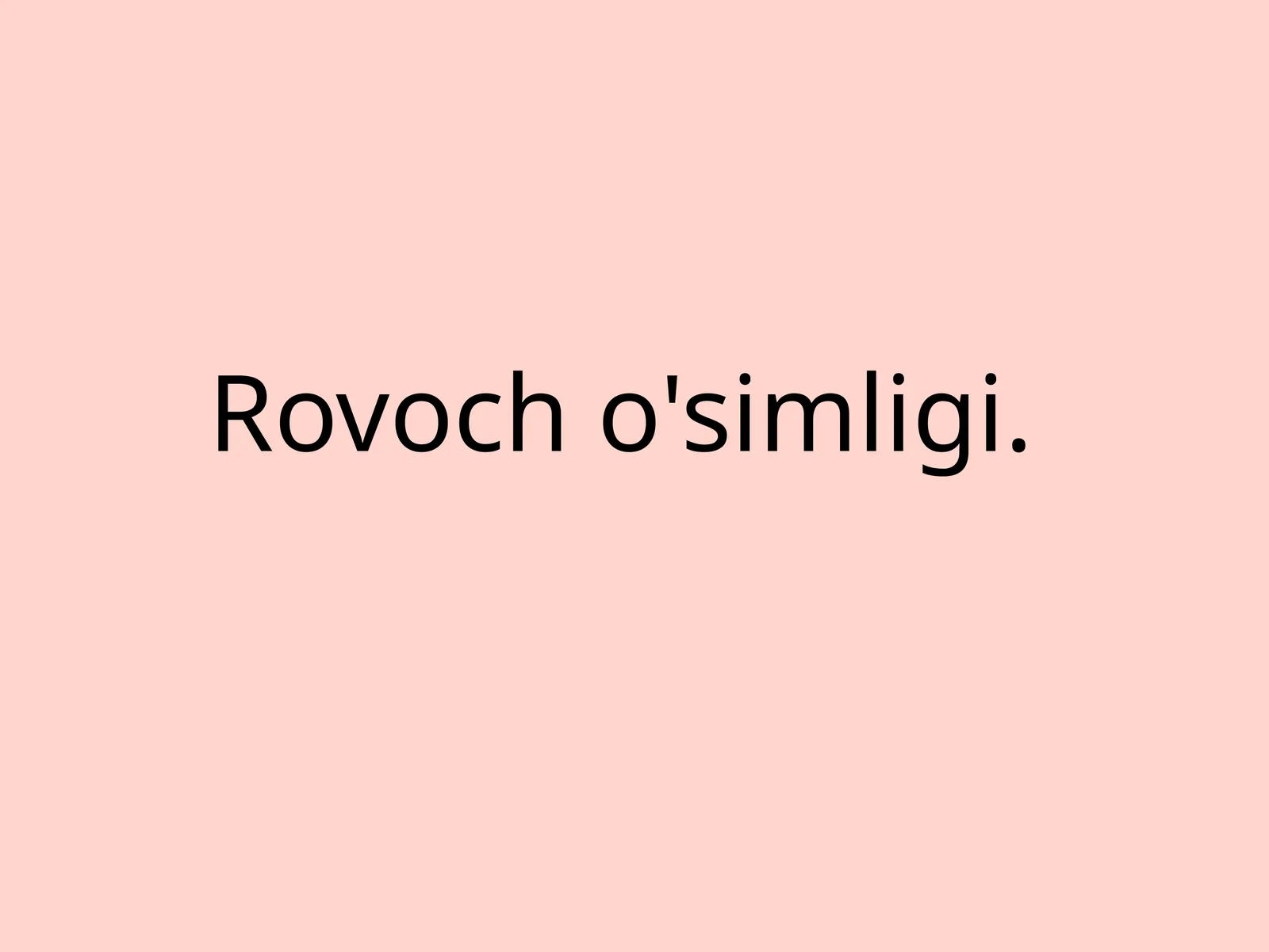 Rovoch o'simligi