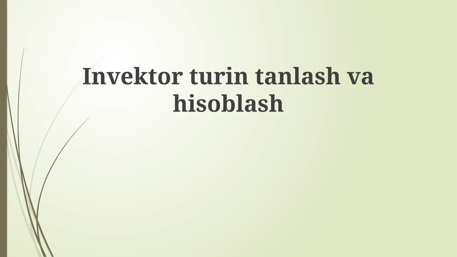 Invektorturintanlashvahisoblash