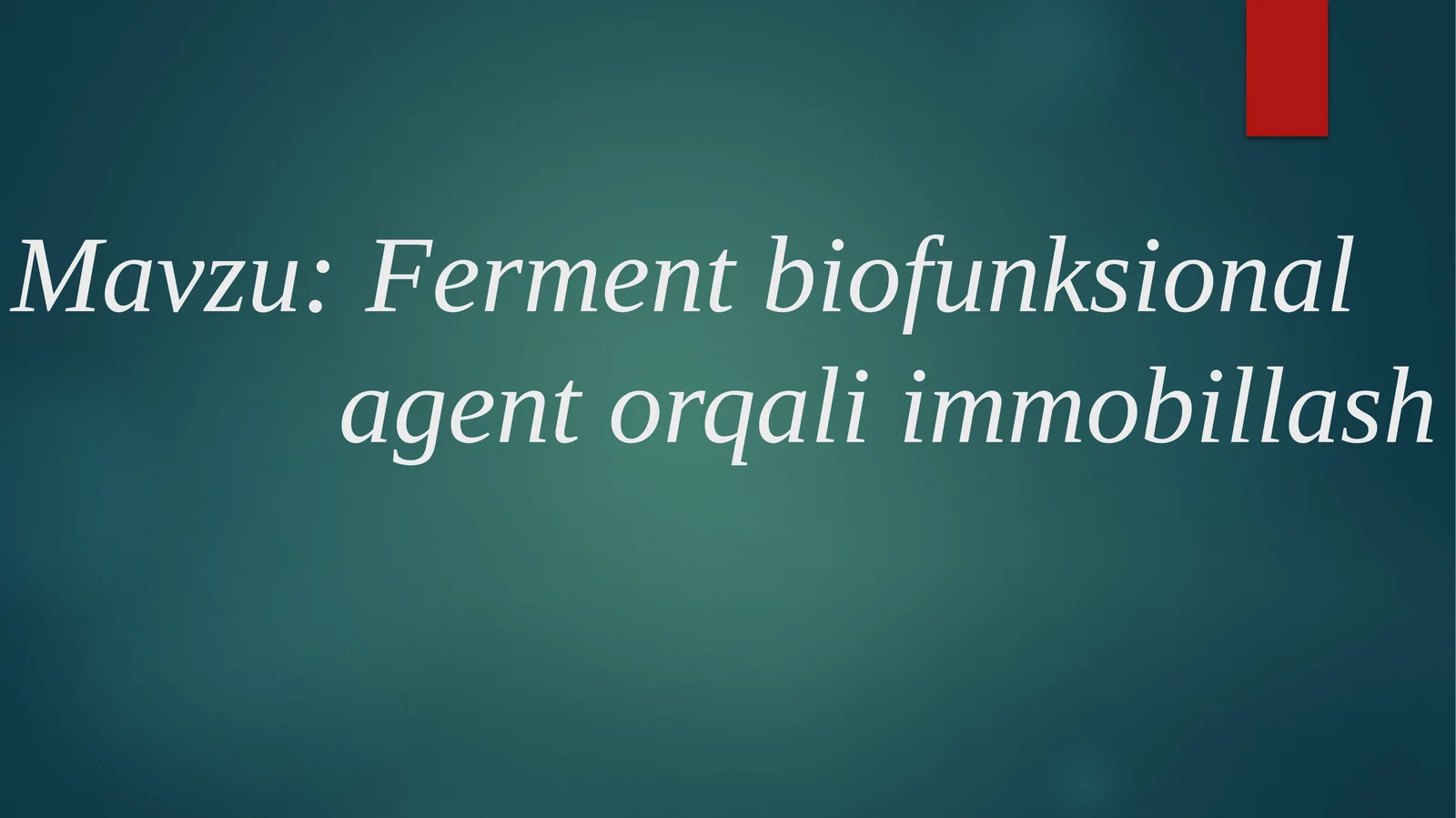 Fermentbiofunksionalagentlar orqali immobilash
