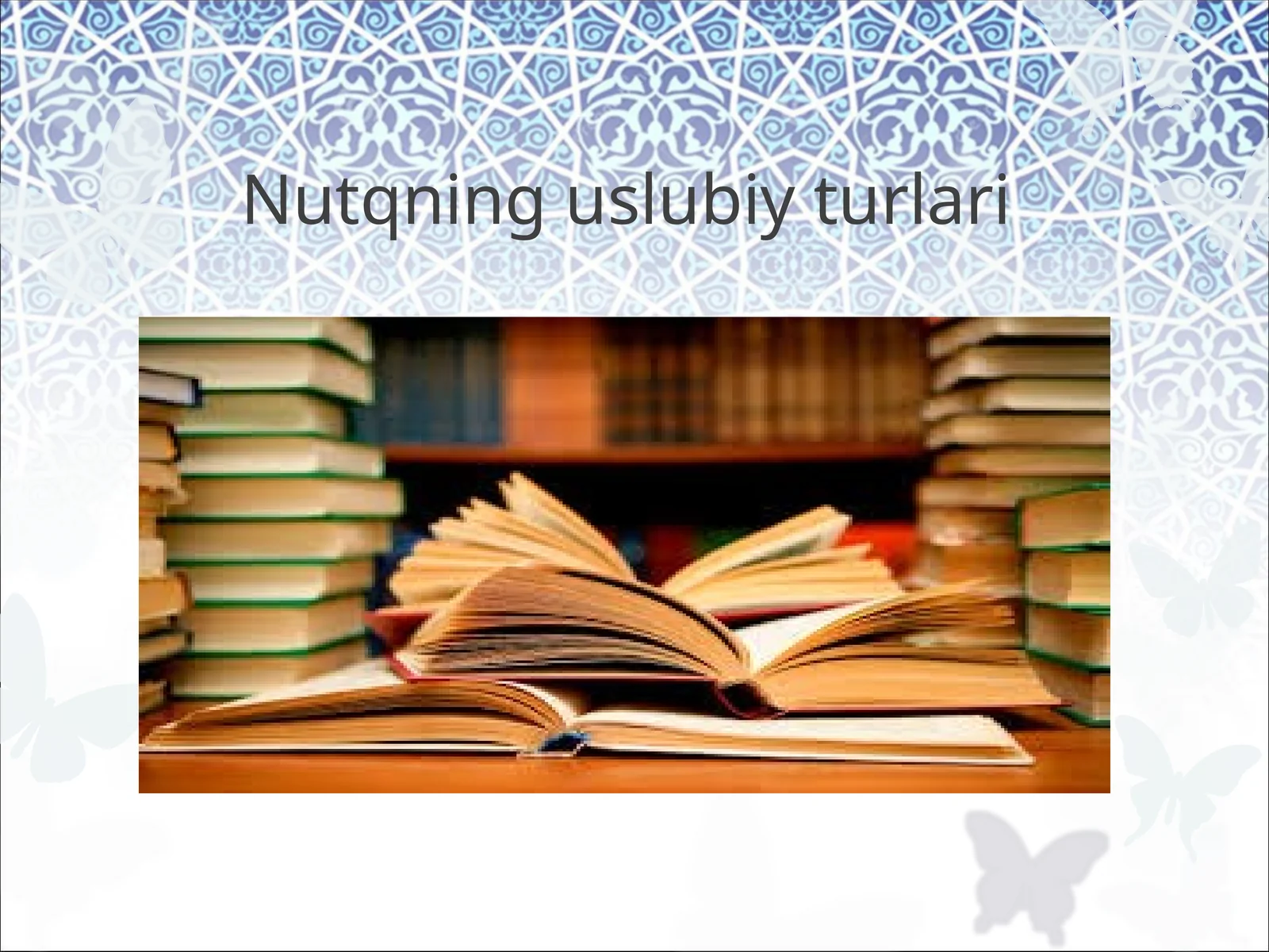 Nutqning uslubiy turlari.