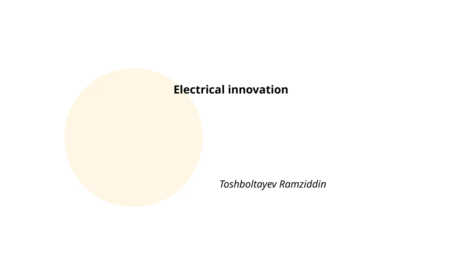 Electrical innovation