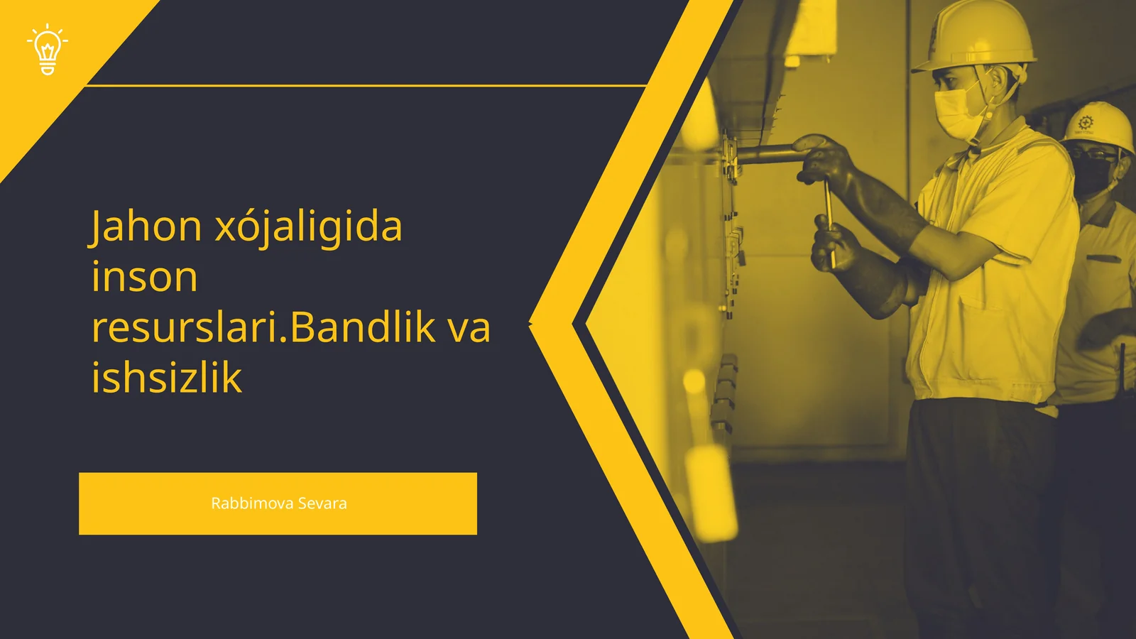 Jahon xójaligida inson resurslari.Bandlik va ishsizlik