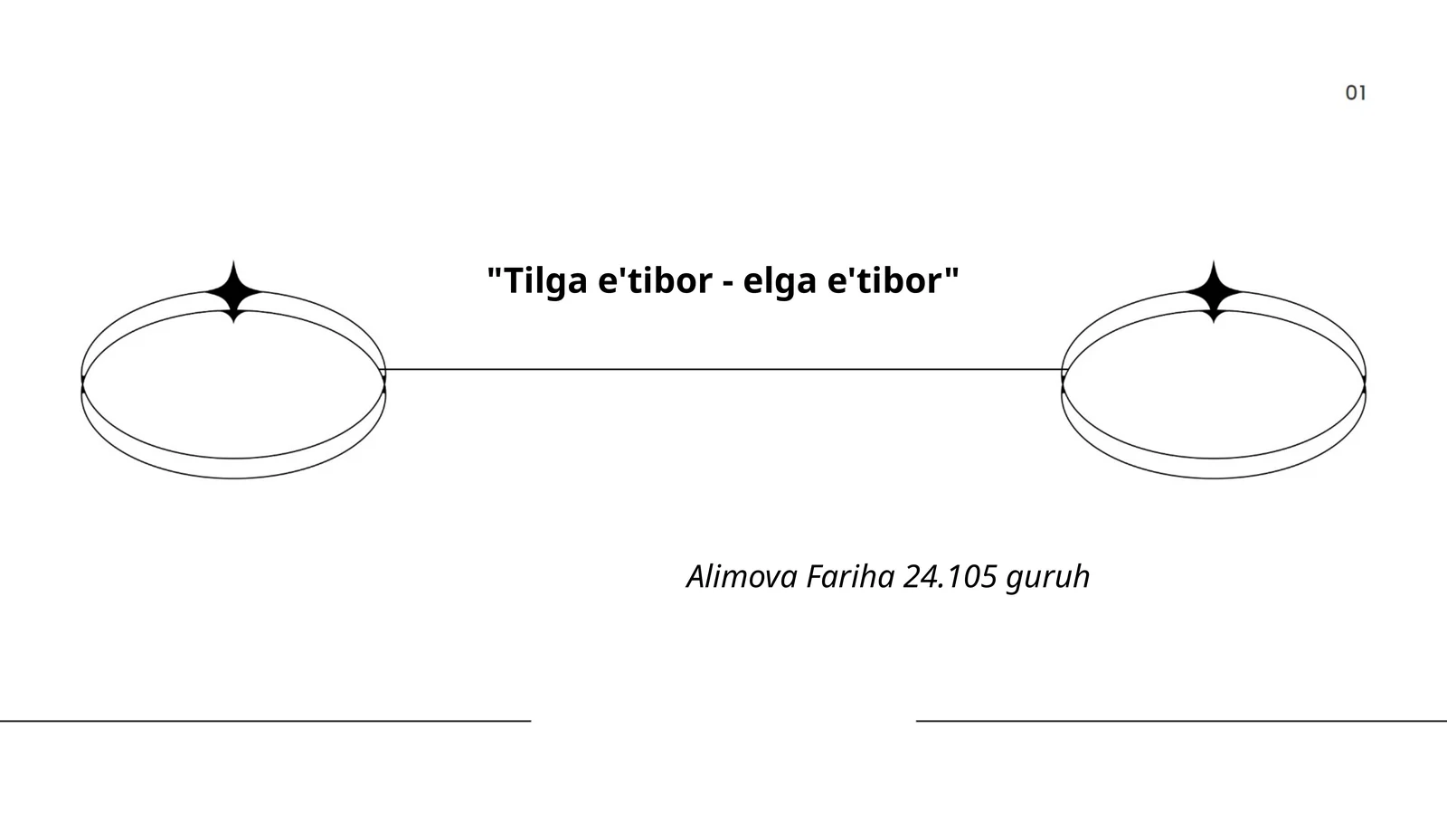 "Tilga e'tibor - elga e'tibor"