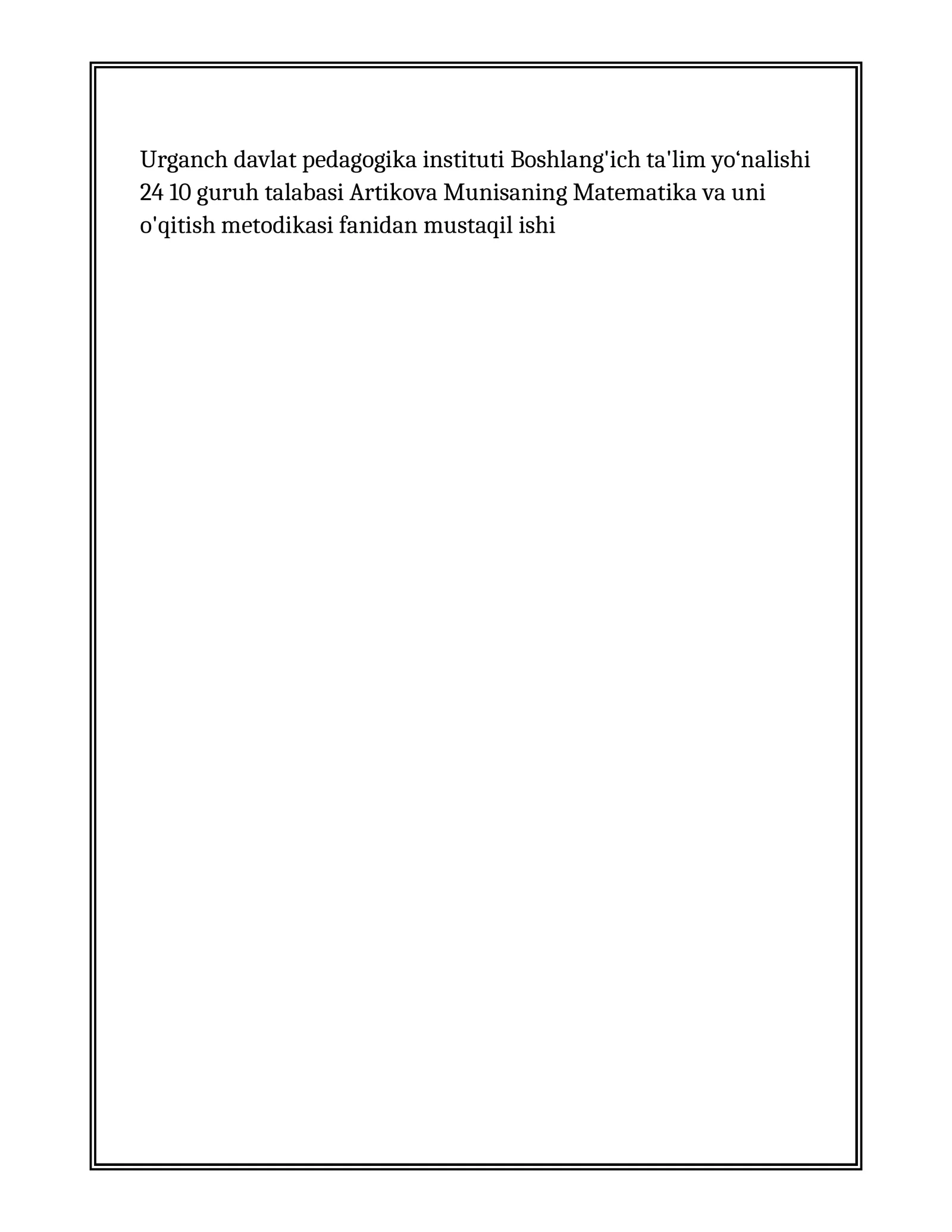GRAFIK KO'RINISHDAGI OB'EKTLAR USTIDA ISHLASH. SODDA GRAFIKLAR, DIAGRAMMALAR, JADVALLAR