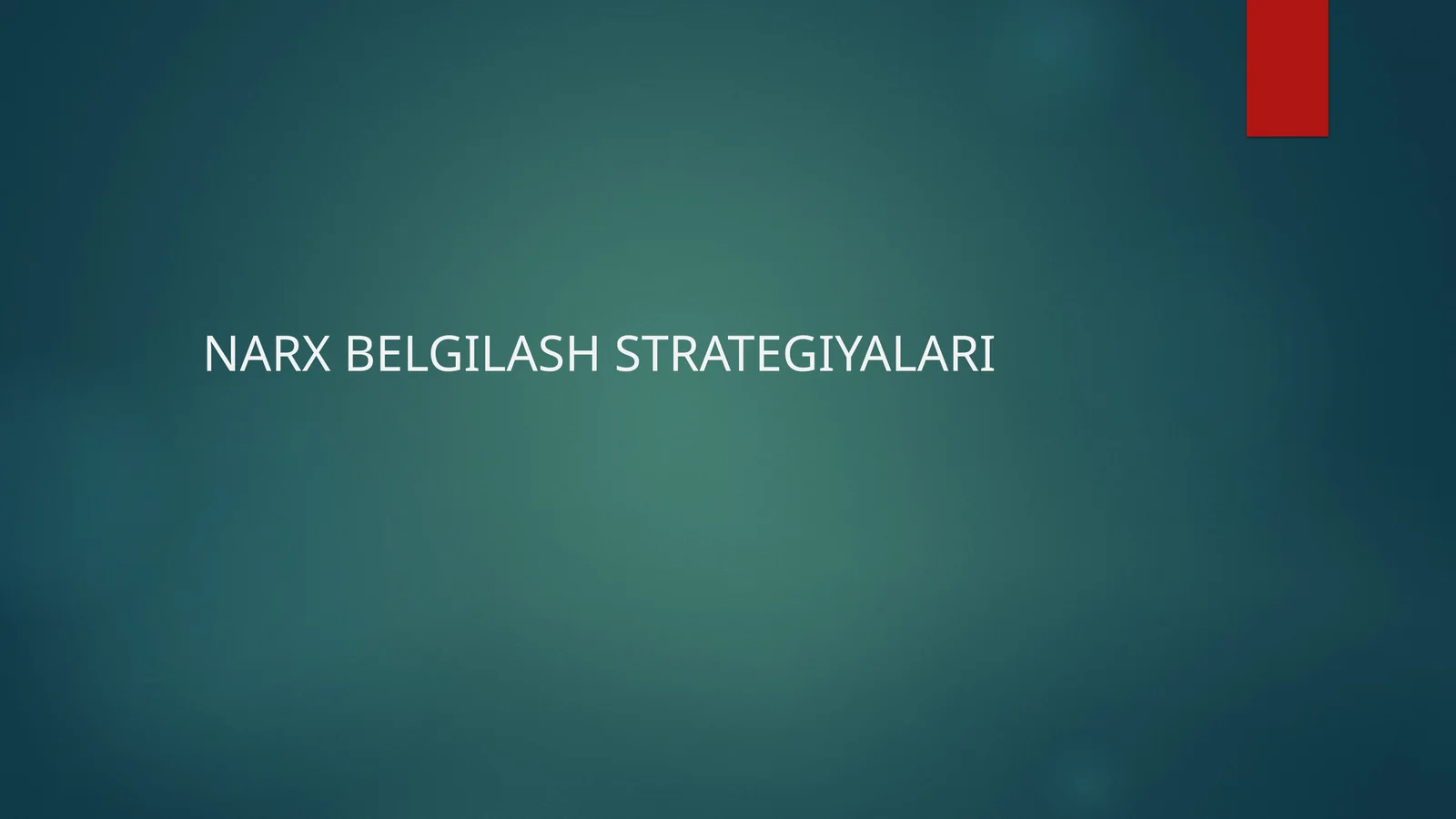 Narx belgilash strategiyalari