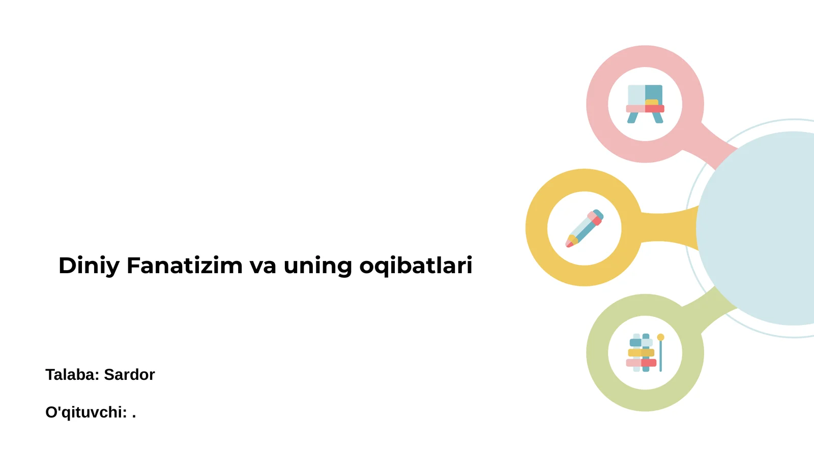 Diniy Fanatizm va uning oqibatlari