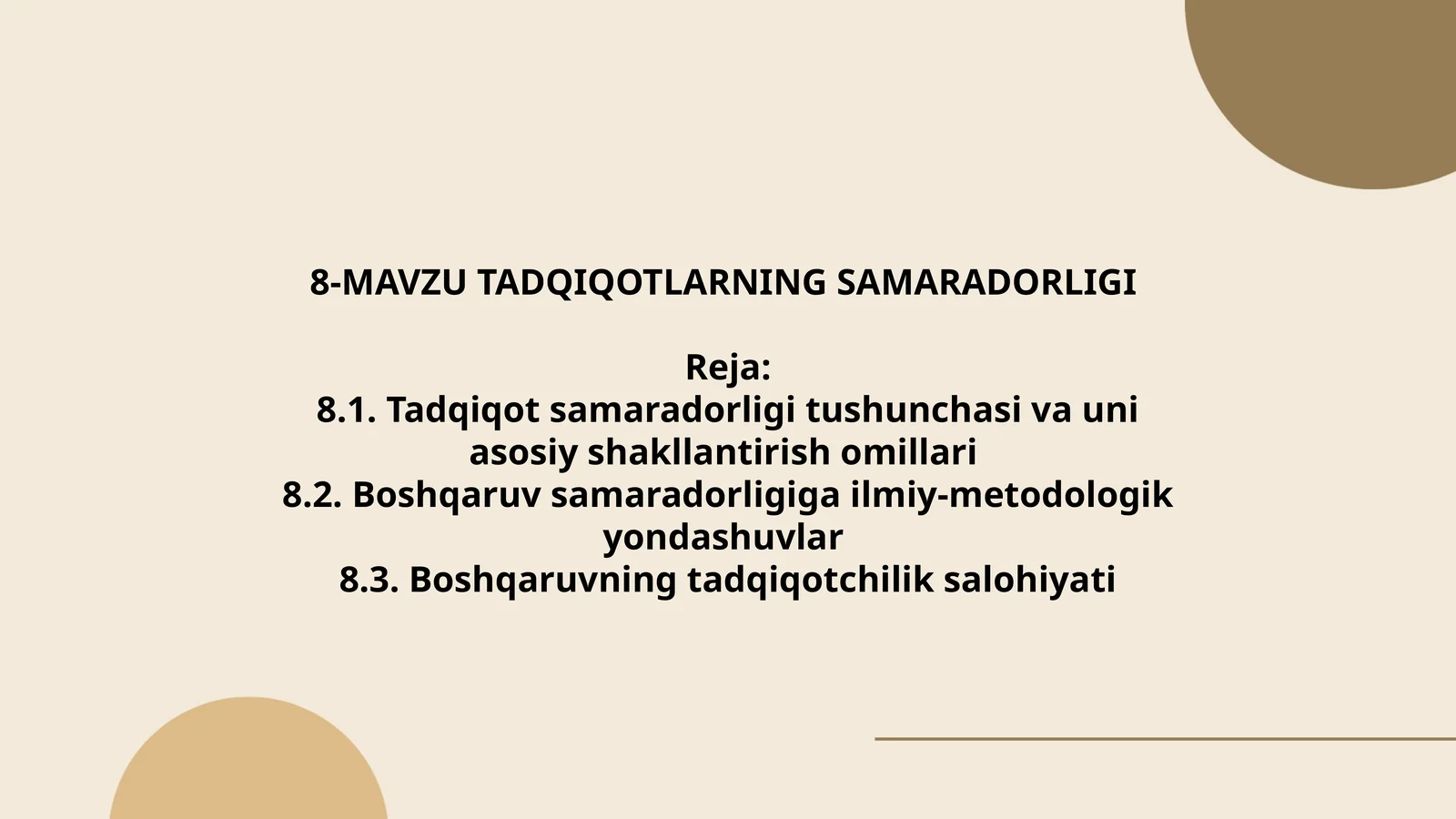 Tadqiqotlar Samaradorligi