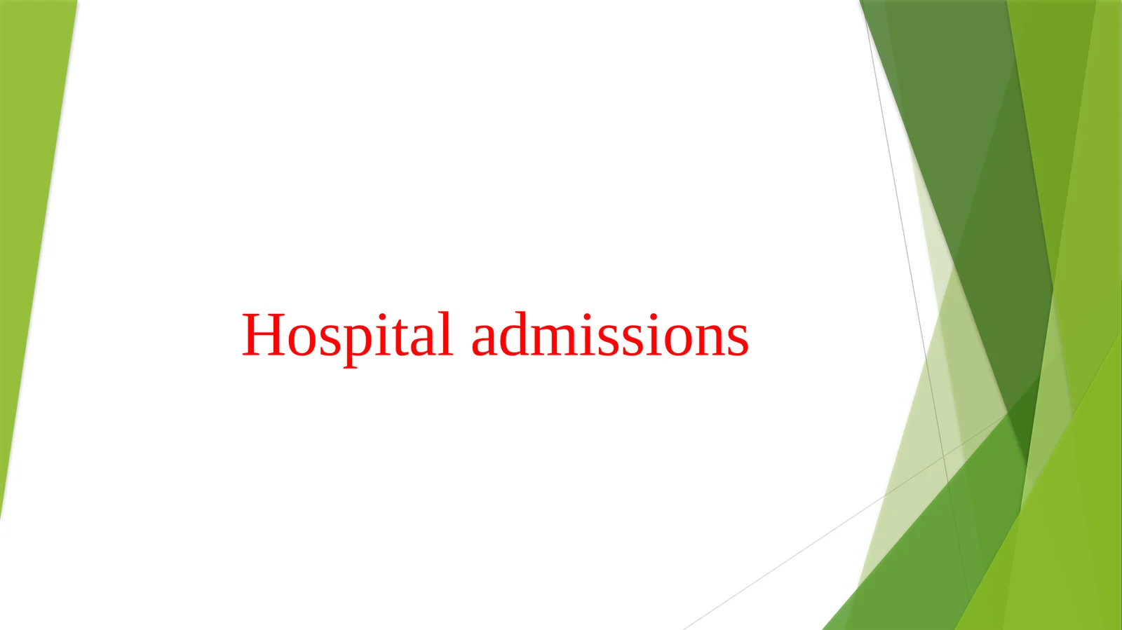 Hospital admissions