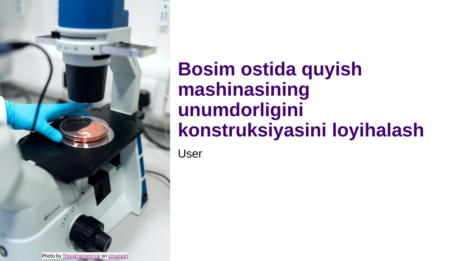 Bosim ostida quyish mashinasining unumdorligini konstruksiyasini loyihalash
