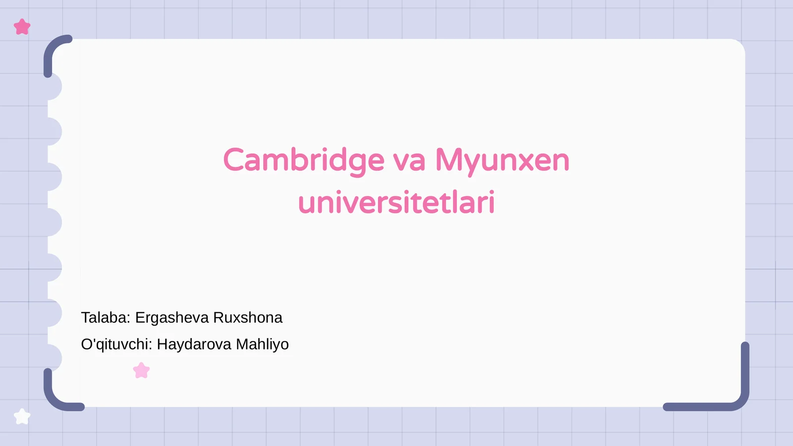 Cambridge va Myunxen universitetlari