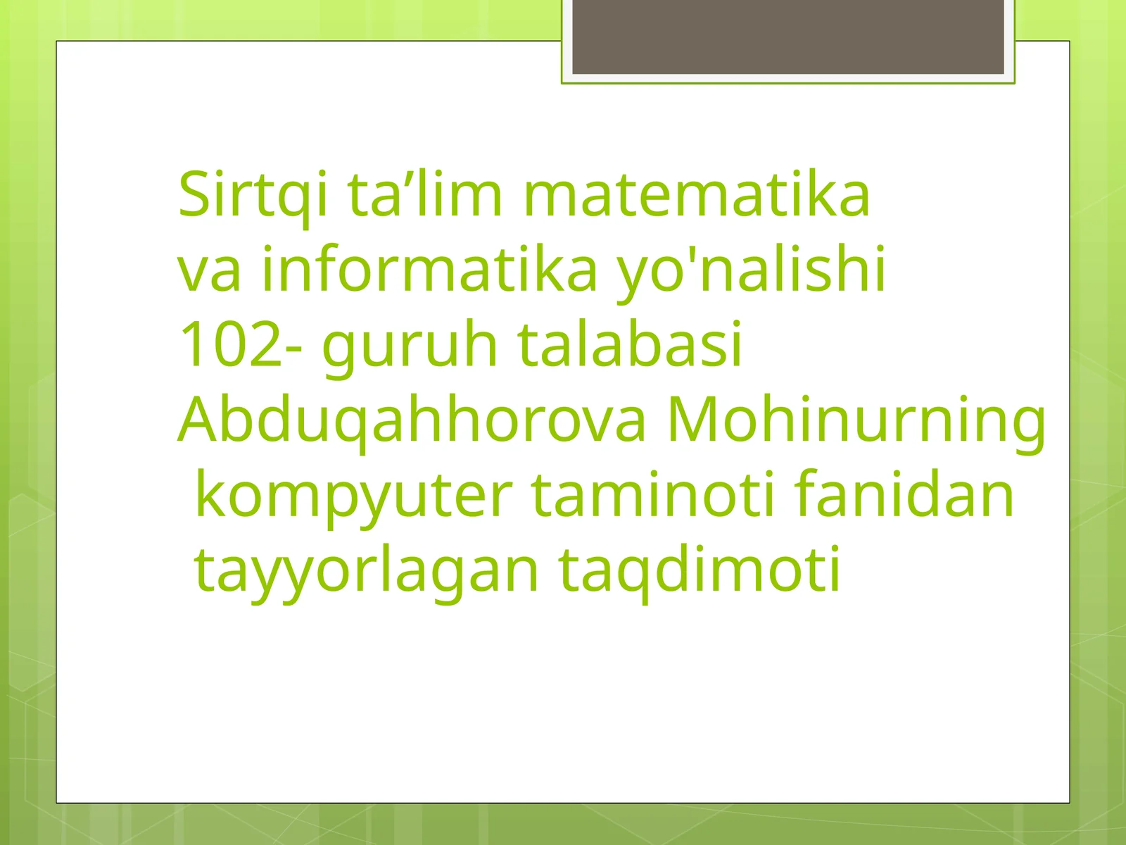 Kompyuterga qo'shimcha yangi texnik qurilmalarni ulash