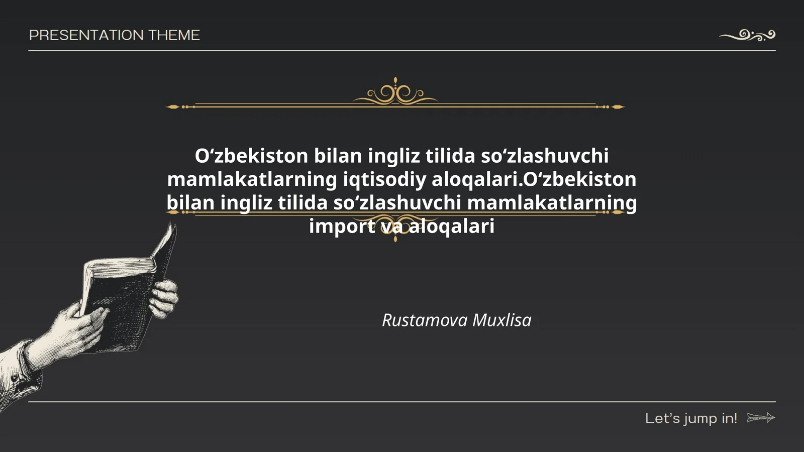 Oʻzbekiston bilan ingliz tilida soʻzlashuvchi mamlakatlarning iqtisodiy aloqalari.Oʻzbekiston bilan ingliz tilida soʻzlashuvchi mamlakatlarning import va aloqalari
