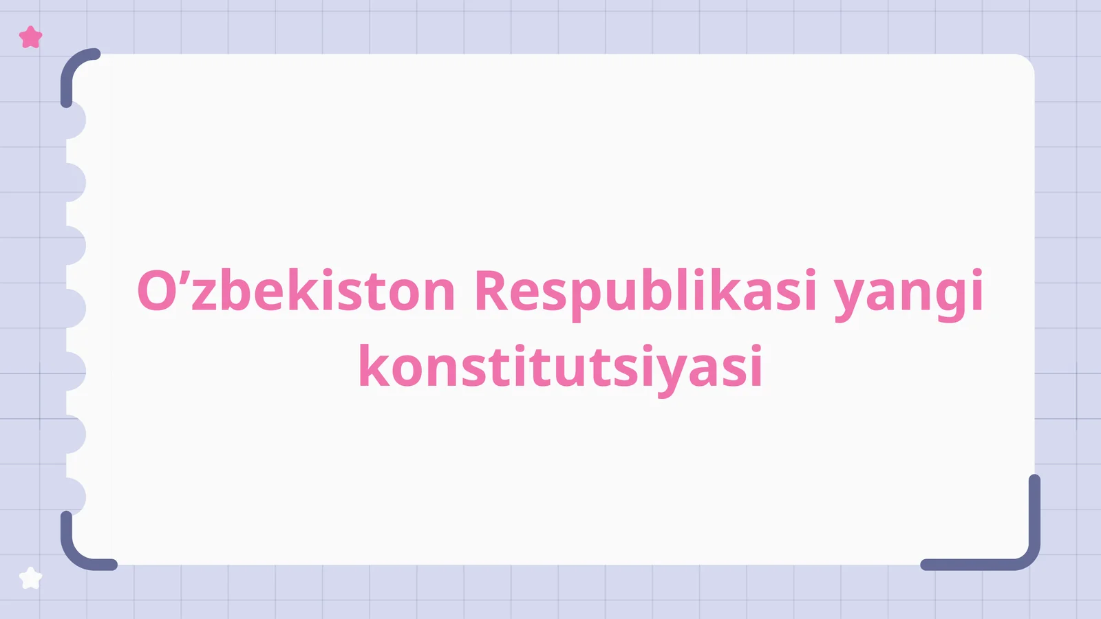 O’zbekiston Respublikasi yangi konstitutsiyasi
