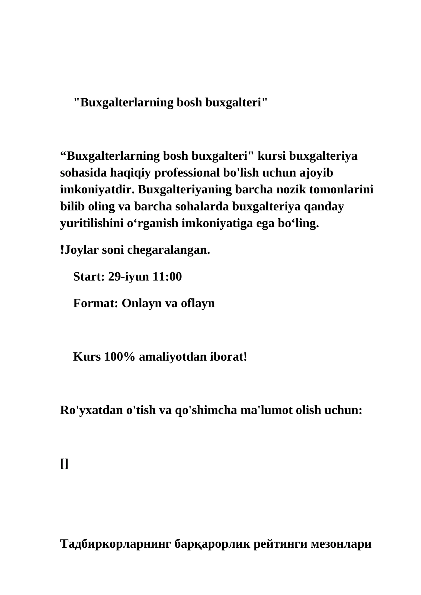 Buxgalterlarning bosh buxgalteri