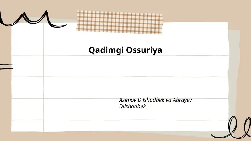 Qadimgi Ossuriya