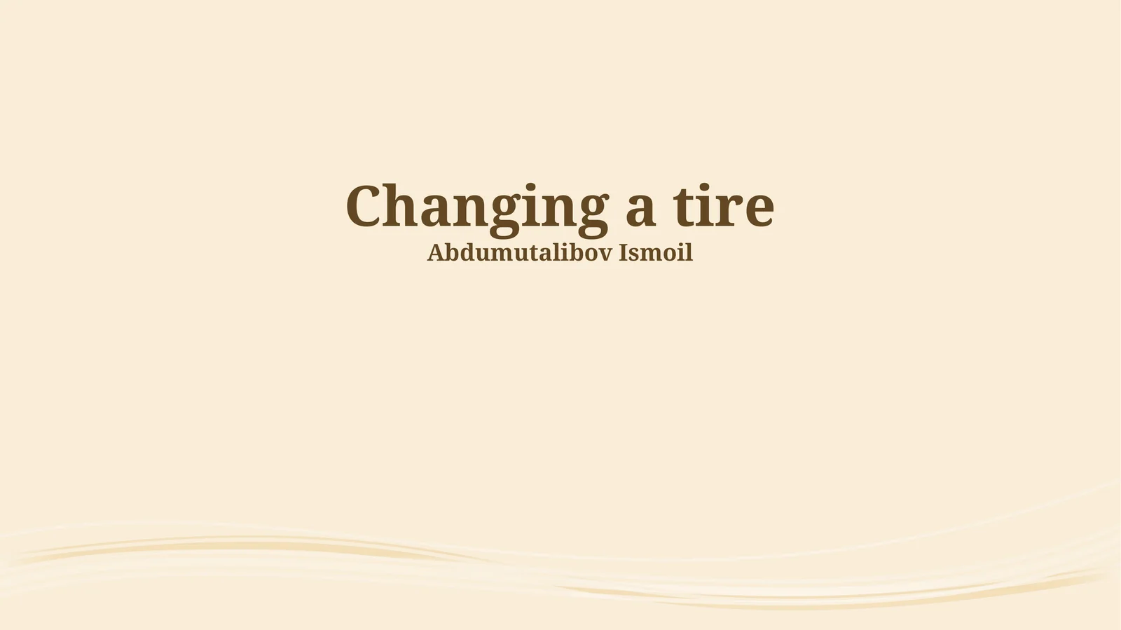 Changing a tire