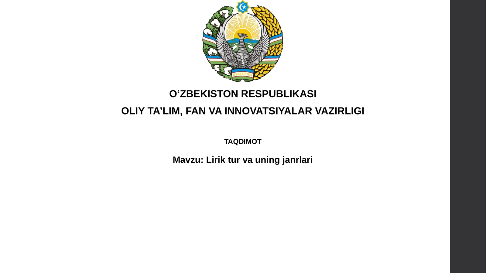 Lirikturvauningjanrlari