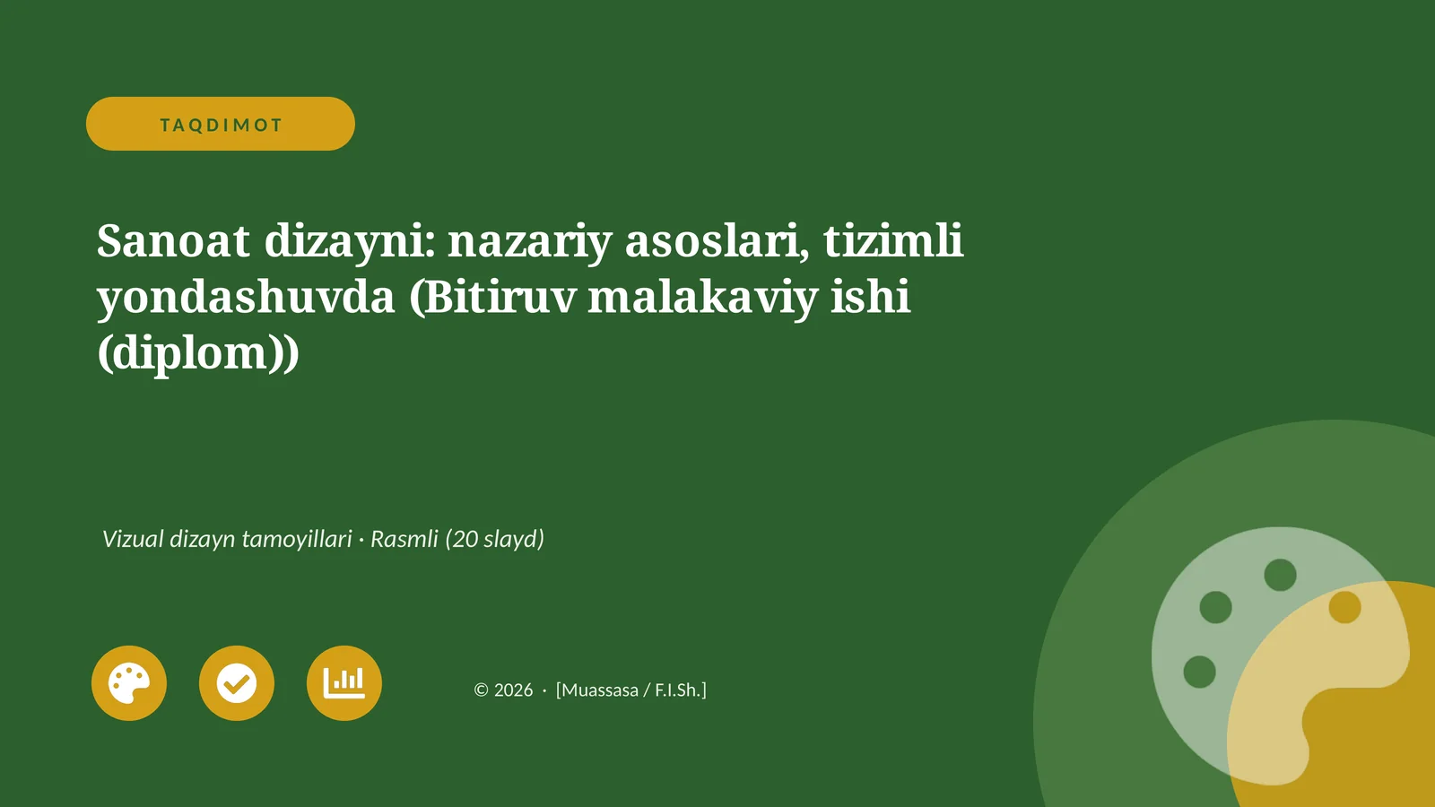 Sanoat dizayni: nazariy asoslari, tizimli yondashuvda (Bitiruv malakaviy ishi (diplom))