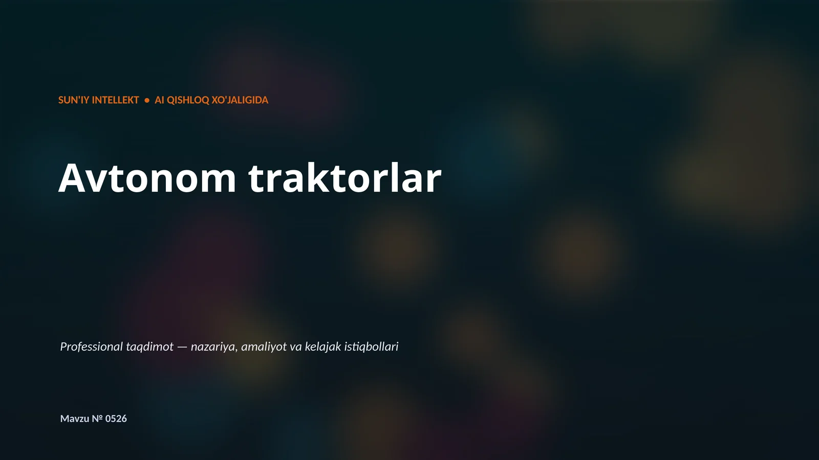 Avtonom traktorlar