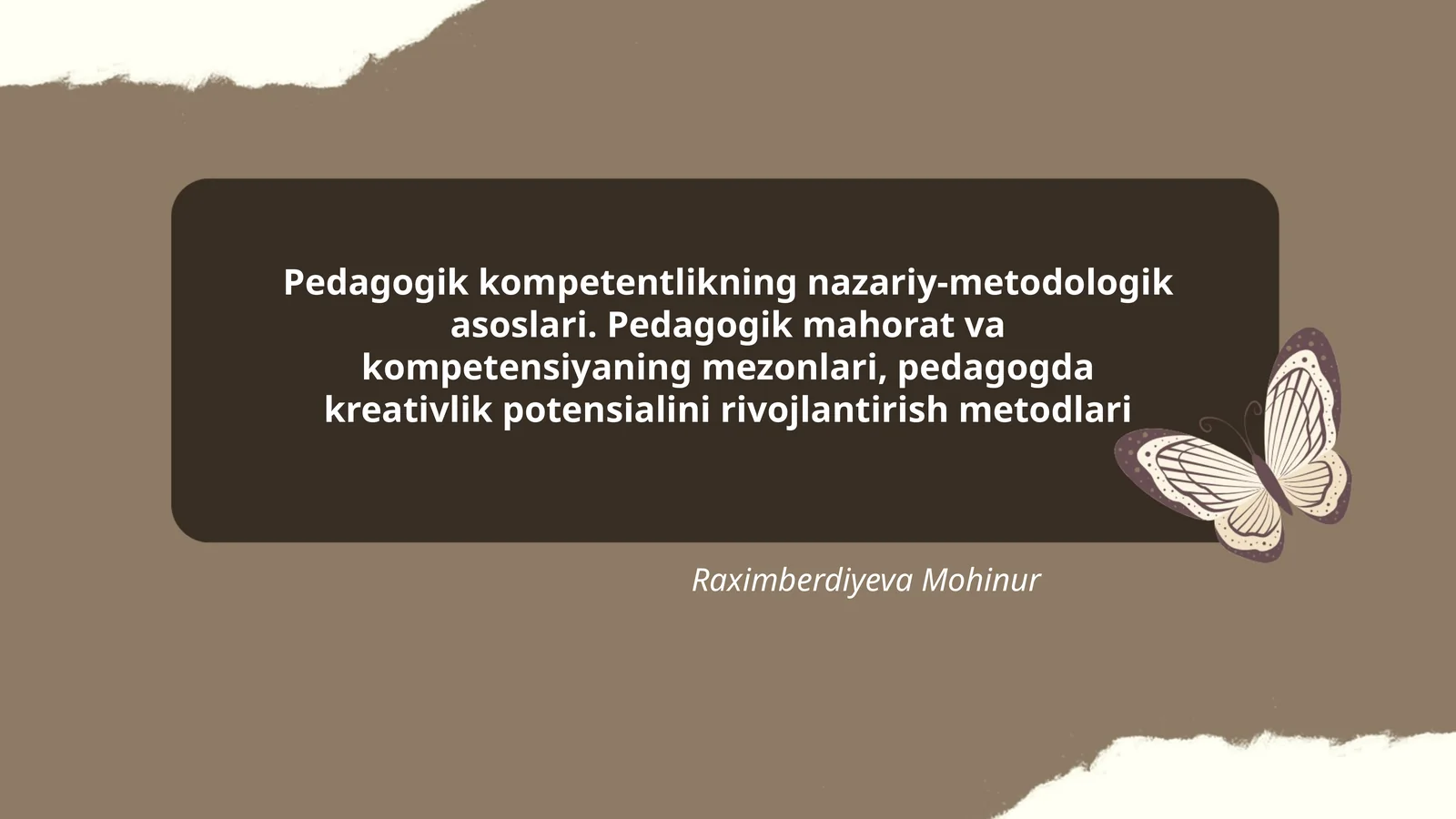 Pedagogik kompetentlikning nazariy-metodologik asoslari