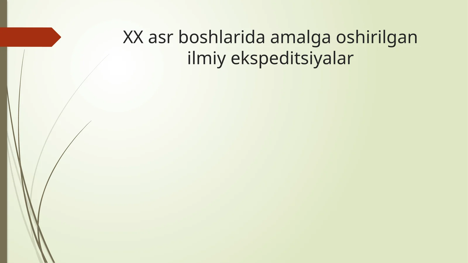 XX-asr boshlarida amalga oshirilgan ilmiy ekspeditsiyalar