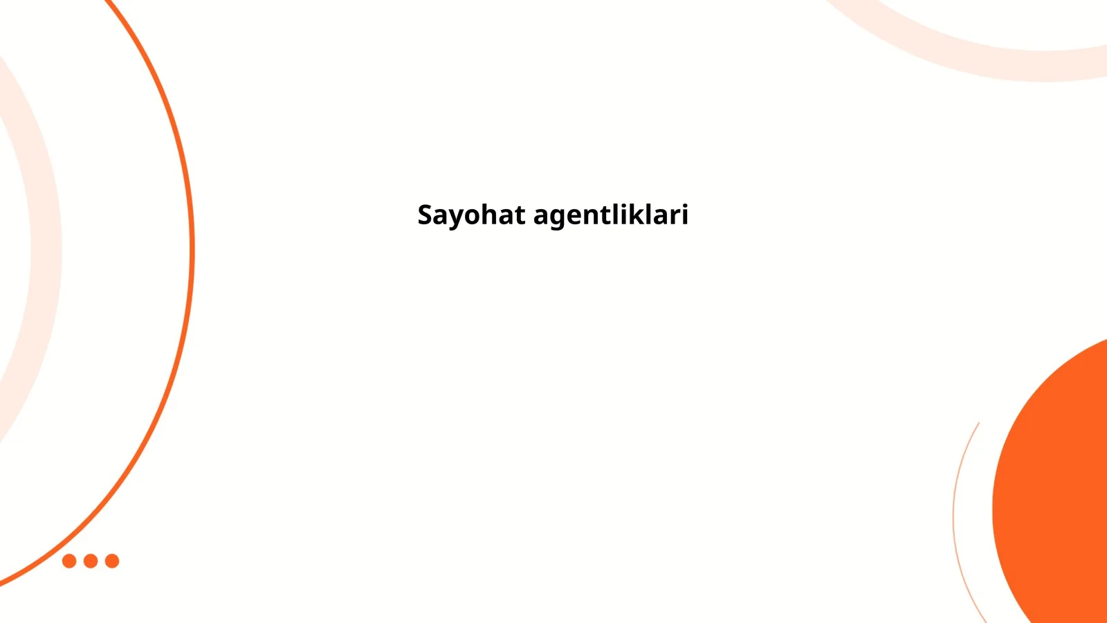 Sayohat agentliklari