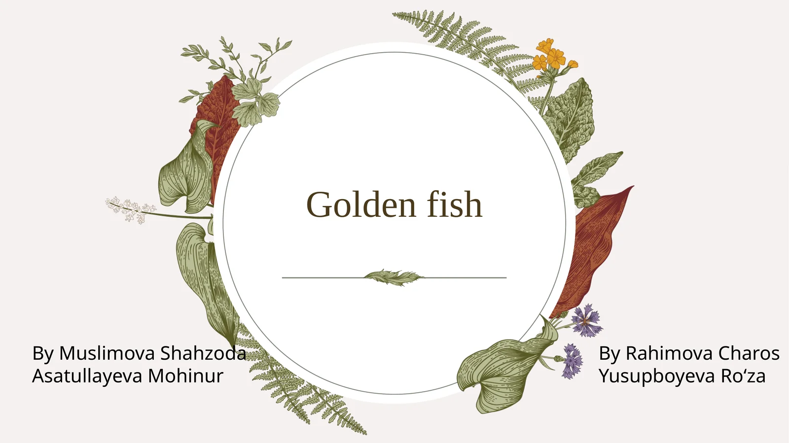 Golden fish