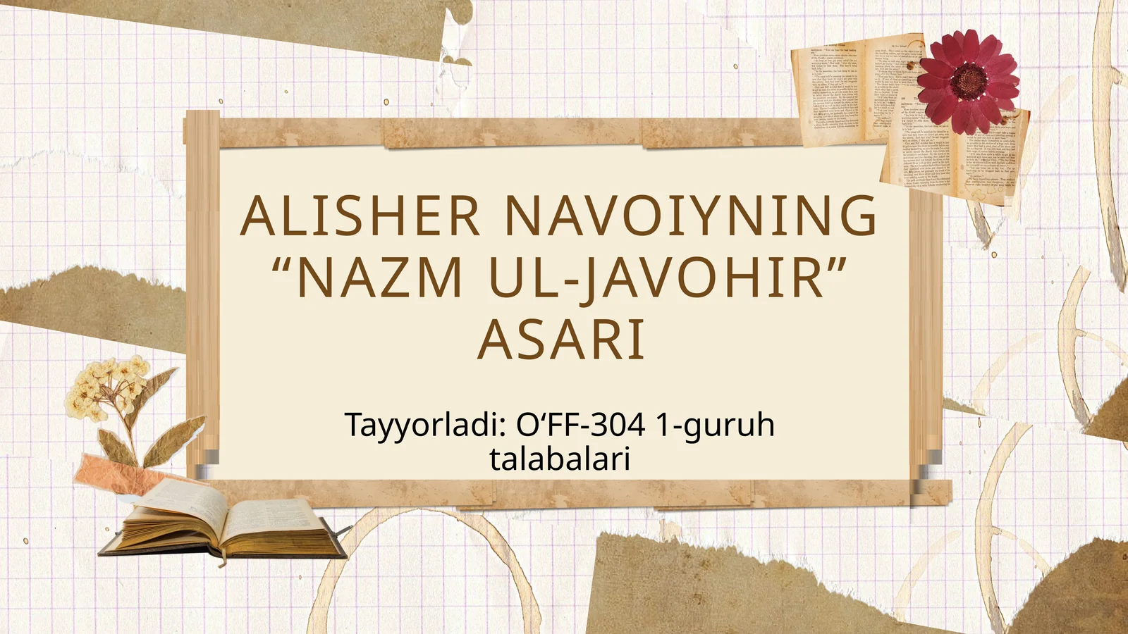 ALISHER NAVOIYNING “NAZM UL-JAVOHIR” ASARI